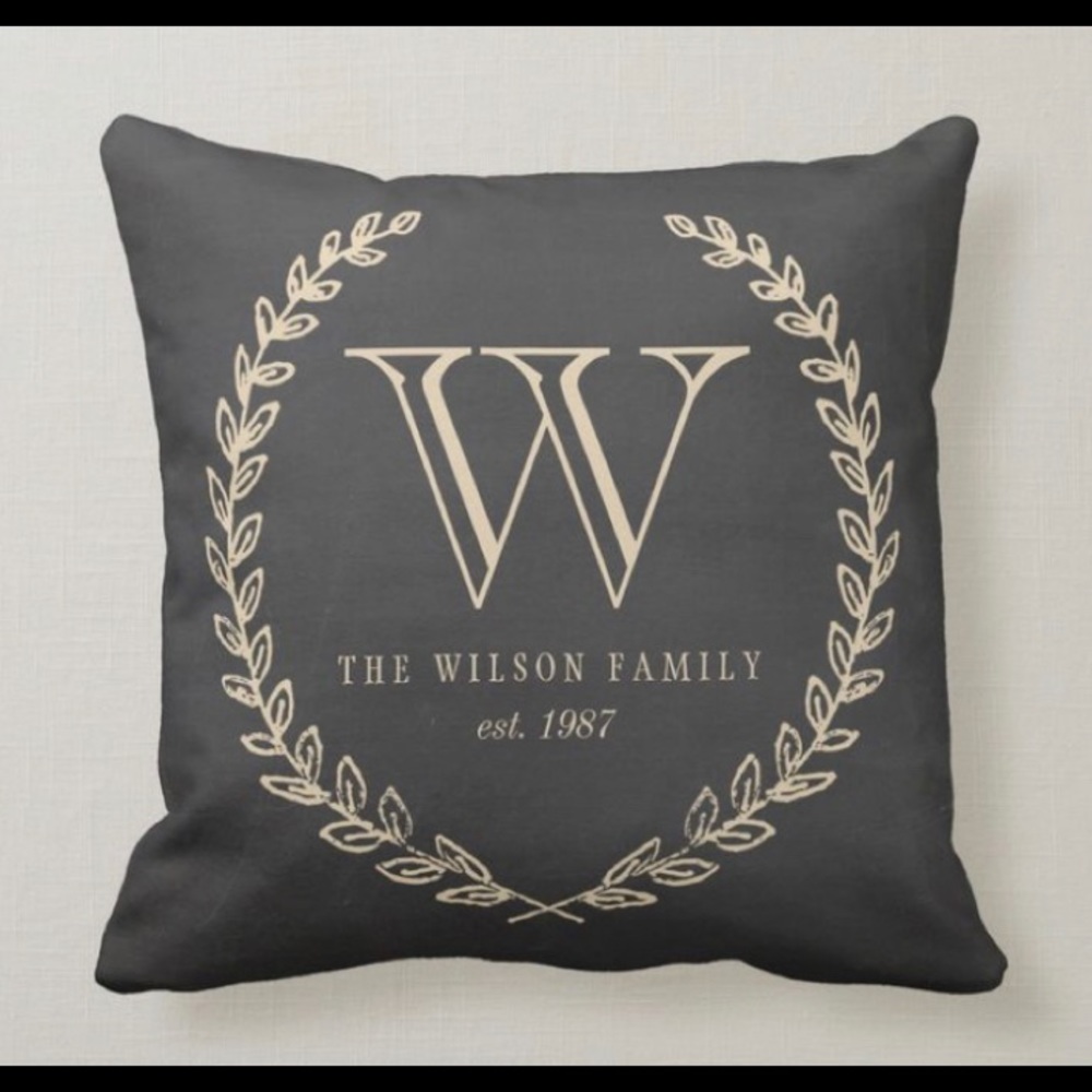 Monogram pillow